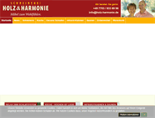Tablet Screenshot of holz-harmonie.de